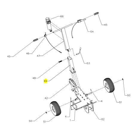 Podstawa kierownicy Cedrus koparka łańcuchowa CEDKP02 części