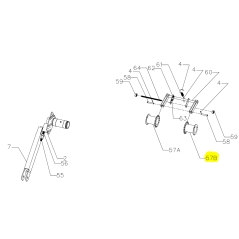 Zębnik hamulca prawy Cedrus koparka łańcuchowa CEDKP02 części