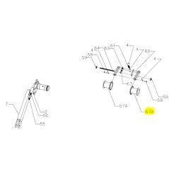 Zębnik hamulca prawy Cedrus koparka łańcuchowa CEDKP02 części
