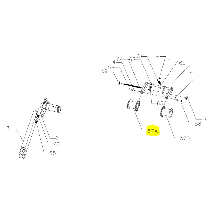 Zębnik hamulca lewy Cedrus koparka łańcuchowa CEDKP02 Zębnik hamulca lewy Cedrus koparka łańcuchowa CEDKP02