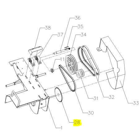 Zębatka Cedrus koparka łańcuchowa CEDKP02