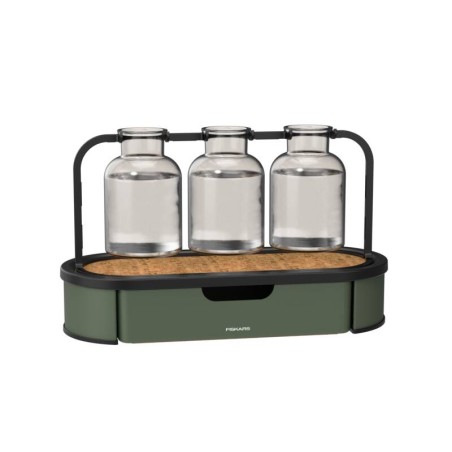 Stacja propagacji roślin Fiskars Plant Care szklana z metalową podstawą