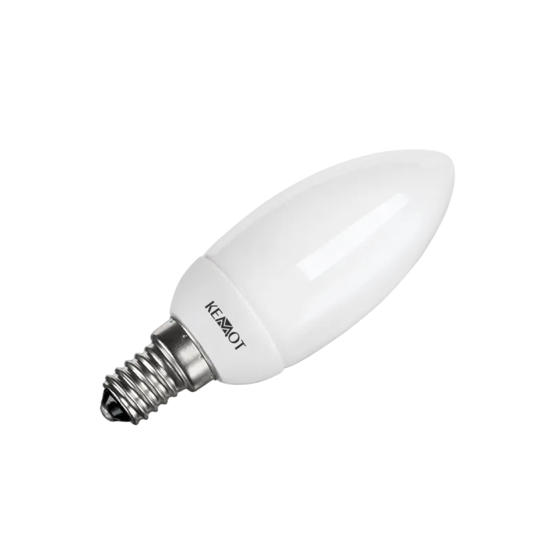 Kompaktowa lampa fluorescencyjna (świetlówka) świeca 8W, E14, 2700K Kompaktowa lampa fluorescencyjna (świetlówka) świeca 8W, E14, 2700K