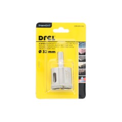 Otwornica z nasypem diamentowym 32 mm, diament galwanizowany