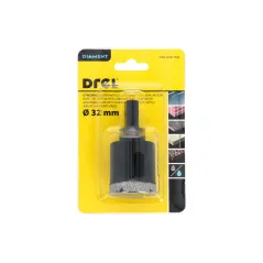 Otwornica z nasypem diamentowym 32 mm, diament lutowany