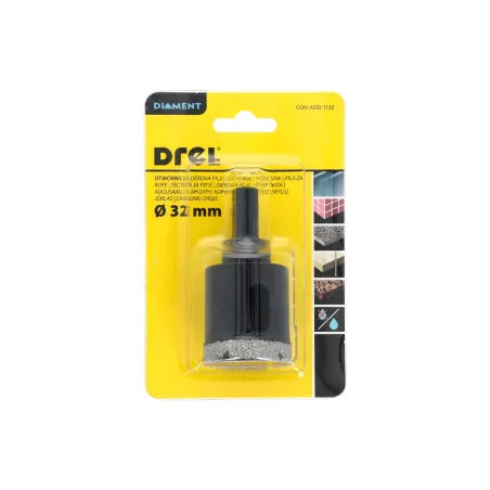 Otwornica z nasypem diamentowym 32 mm, diament lutowany