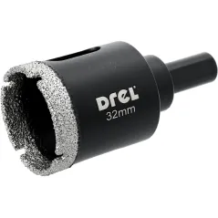 Otwornica z nasypem diamentowym 32 mm, diament lutowany