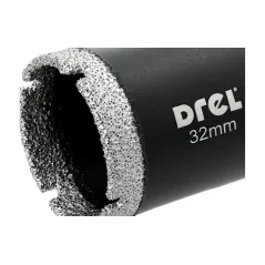 Otwornica z nasypem diamentowym 32 mm, diament lutowany