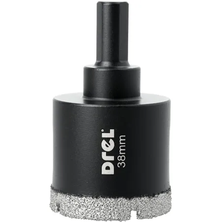 Otwornica z nasypem diamentowym 38 mm, diament lutowany