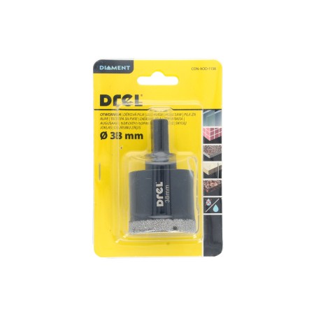 Otwornica z nasypem diamentowym 38 mm, diament lutowany