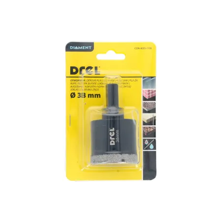 Otwornica z nasypem diamentowym 38 mm, diament lutowany