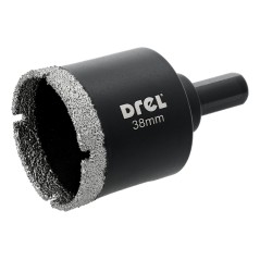 Otwornica z nasypem diamentowym 38 mm, diament lutowany