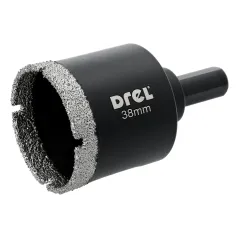 Otwornica z nasypem diamentowym 38 mm, diament lutowany