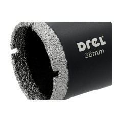 Otwornica z nasypem diamentowym 38 mm, diament lutowany