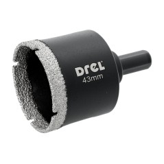 Otwornica z nasypem diamentowym 43 mm, diament lutowany