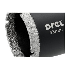 Otwornica z nasypem diamentowym 43 mm, diament lutowany