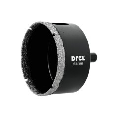 Otwornica z nasypem diamentowym 68 mm, diament lutowany