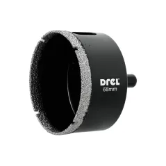 Otwornica z nasypem diamentowym 68 mm, diament lutowany