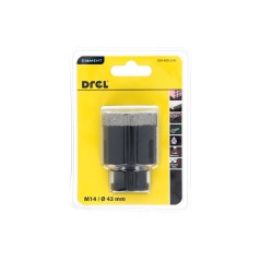 Otwornica z nasypem diamentowym 43 mm, M14, diament lutowany