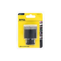 Otwornica z nasypem diamentowym 43 mm, M14, diament lutowany