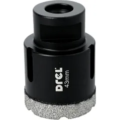 Otwornica z nasypem diamentowym 43 mm, M14, diament lutowany