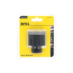 Otwornica z nasypem diamentowym 50 mm, M14, diament lutowany