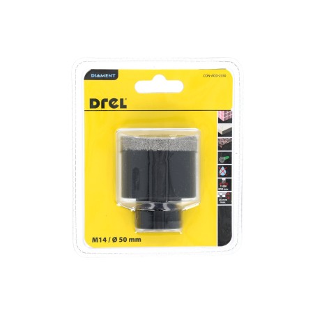 Otwornica z nasypem diamentowym 50 mm, M14, diament lutowany