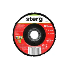 Włóknina ścierna 125 x 14 x 22.2 mm Czarna