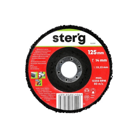 Włóknina ścierna 125 x 14 x 22.2 mm Czarna