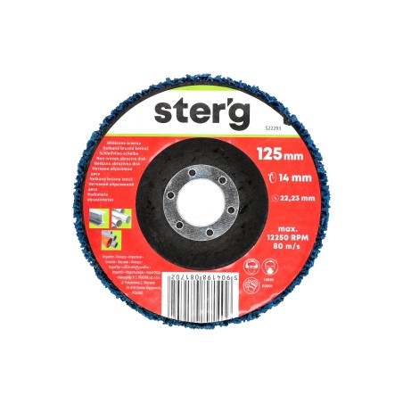 Włóknina ścierna 125 x 14 x 22.2 mm Niebieska