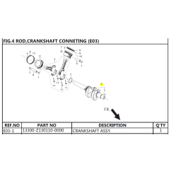 Wał korbowy Rato silnik R670 | Rato części