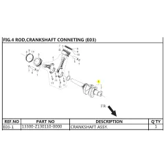 Wał korbowy Rato silnik R670 | Rato części
