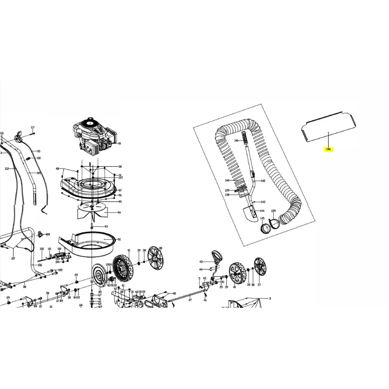 Pokrywa Cedrus odkurzacz spalinowy CEDLV58S Pokrywa Cedrus odkurzacz spalinowy CEDLV58S