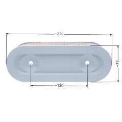 Filtr powietrza B&S owalny 7-11 HP poziomy wał dolnozaworowy