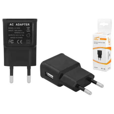 Ładowarka sieciowa USB 2000 mA LXG256
