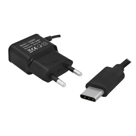 Ładowarka sieciowa USB typ C 2100 mA czarna LXG261