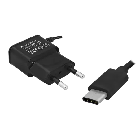 Ładowarka sieciowa USB typ C 2100 mA czarna LXG261