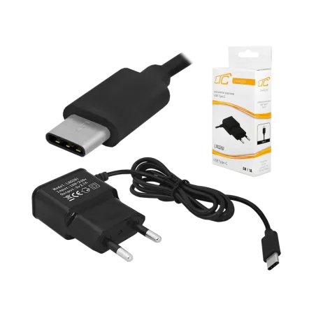 Ładowarka sieciowa USB typ C 2100 mA czarna LXG261