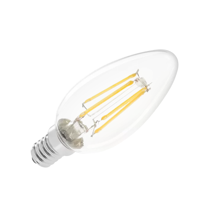 Lampa LED 4W świeca (filament) E14 3000K, 230V