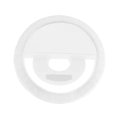 Lampa LED pierścieniowa do selfie biała