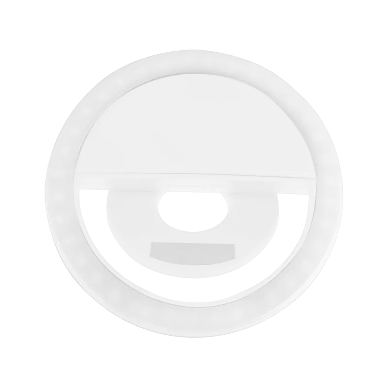 Lampa LED pierścieniowa do selfie biała