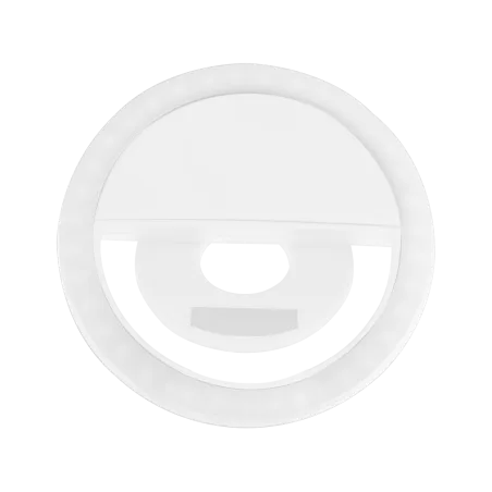 Lampa LED pierścieniowa do selfie biała