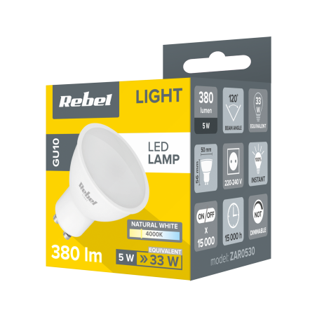Lampa LED Rebel 5W, GU10, 4000K, 230V