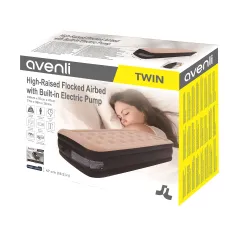 Wysoki pompowany materac AVENLI z wbudowaną pompką 196x97x47