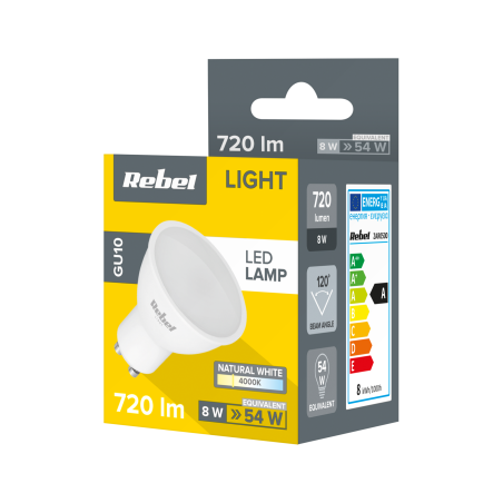 Lampa LED Rebel, GU10 8W,4000K, 230V