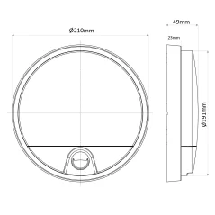 Lampa LED z sensorem ruchu MCE291 W biała