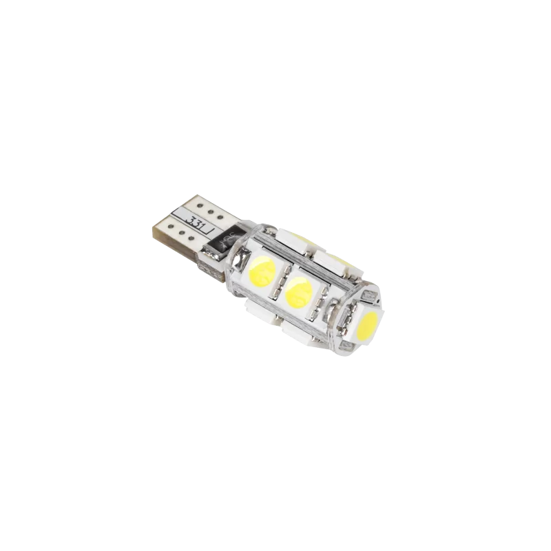 Lampa samochodowa LED T10, 9 x SMD5050, 12V, biała