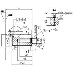 Silnik Rato RV170-B wał pionowy 22.2 mm / 62 mm