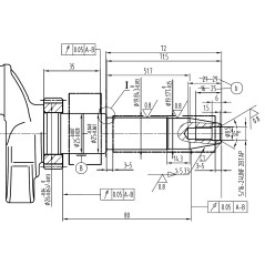 Silnik Rato R210 wał poziomy stożek 20 mm / 70 mm