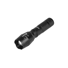 Latarka aluminiowa 10 W z funkcją zoom i kablem micro USB do ładowania